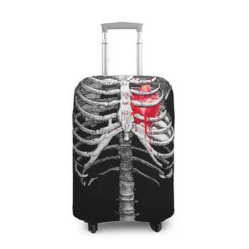 

Case for suitcase 3D skeleton with heart
