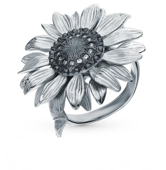 

Silver ring with cubic zirconia sunlight sample 925