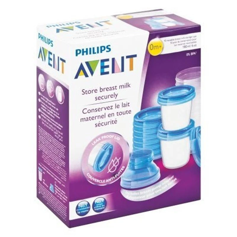 philips avent milk storage containers