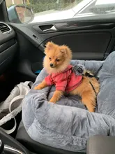 Asiento de coche para perros pequeños y medianos, cama de viaje para perros, asiento frontal/trasero, interior, portador de coche para mascotas