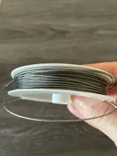 Alambre de acero inoxidable resistente, alambre para bisutería de cola de tigre para fabricación de joyas, 0,3/0,45/0,5/0,6mm, 1 rollo