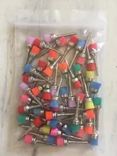 Pulidor de pulido plano y pequeño con cierre de nailon para laboratorio Dental, 50 Uds., cepillos de depilación, cabezal de cepillo de cuidado Dental desechable