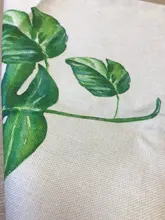 Cushion-Set Pillowcase Decorative Linen 45--45cm Print Leaf Car Green New