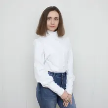 Turtleneck Blouse Puff-Sleeve White Shirt Ladies Top OOTN Office Elegant Casual Solid