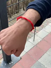 Pulsera de cuerda roja de la suerte para hombre y mujer, pulsera de cadena tejida hecha a mano, joyería para pareja