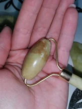 Rodillo de Jade para masaje Facial, masajeador verde de piedra Natural, levantamiento de cuello y cara, herramientas de cuidado de la piel, 2 uds.
