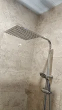 Showerheads Square Rainfall Stainless-Steel Chrome-Finish Ultra-Thin Round 6/4inch