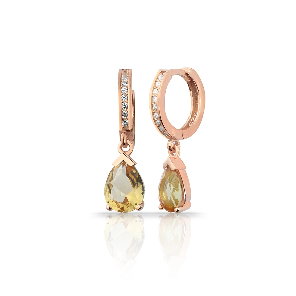 Orecchini Pendenti A Goccia In Zultanite Placcati In Oro Rosa Fine Gioielli In Argento Sterling 925 Da Donna Con Zultanite