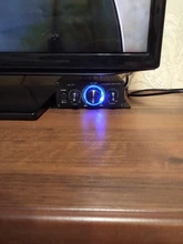 400W DC12V Dual Channel Mini HIFI AUX Power Amplifier for AK 170 with blue LED light