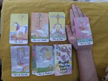 Cartas de Tarot de unicornio de cristal, guía, adivinación, Destino, Juego de mesa, 78 cartas/juegos