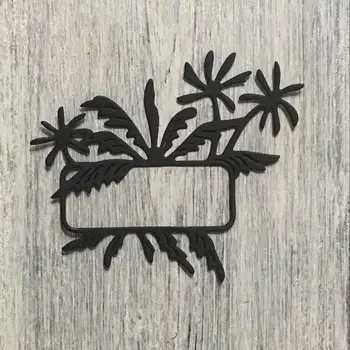 

ArtScrap Frame with palm trees For Metal Cutting Stencils For DIY Scrapbooking Craft Embossing Die Cuts | Art: 228