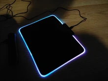 Alfombrilla de ratón para juegos con luz LED RGB, cubierta de teclado grande, Base de goma antideslizante, Alfombra de escritorio para ordenador, alfombrilla de ratón del juego