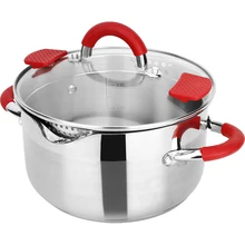 1 шт. 20/24 см Сталь кастрюля для супа Кухня Пособия по кулинарии горячий горшок посуда для индукционных плит вечерние фондовых кастрюлю в китайском стиле из нержавеющей стали