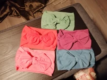 5 Pcs/Set Baby Girl Headband Bows Elastic Headbands Hair Band For Girls Solid Color Kids