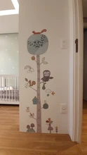 Mural Decals Wallpaper Decor Height-Measure Animal-Trees Nursery Forest Creative Nordic Modern