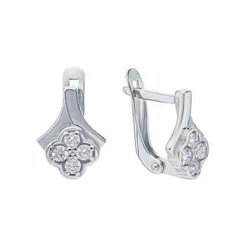

Silver earrings with cubic zirconia sunlight sample 925