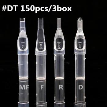 

#DT 150Pcs Tattoo Transparent Disposable Tip Plastic Sterile Tattoo Tips Needle Permanent Makeup for Body Art Free Shipping