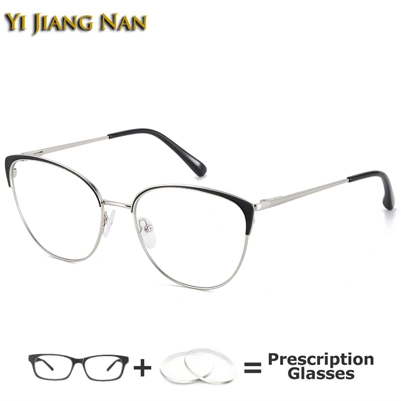 Women Cat Eye Spring Hinge Prescription Glasses Frame Eyewear Light