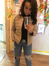 White Coat Jackets Lightweight Ultra-Light Pink Womens Short Warm Thin Large-Size