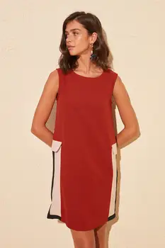 

Trendyol With Color Block Dress TWOSS20EL0435