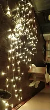 Light Led Curtain-String Window-Decor Christmas Garland Patio Xmas Party 220V EU AIFENG