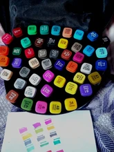 Rotuladores de Arte de doble punta, 12/48/80 colores, dibujo de acuarela, pintura, bolígrafos de alcohol para artista, marcadores para Manga, suministros escolares