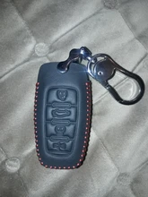 Cuero Luminoso de llave de coche para gran pared Haval Coupe H7 H8 H9 GMW H6, cubierta pequeña a rayas de Color, carcasa del mando a distancia, llavero