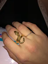 Retro Punk serpiente anillo para hombres y mujeres exagerado antiguo plata oro anillos que se abren ajustables Rock exagerado joyas