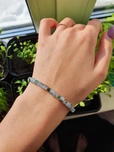 Pulsera con cuentas de cristal para mujer, longitud ajustable, 1 Uds., joyería hecha a mano