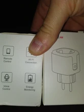 Enchufe WiFi de enchufe inteligente para la UE, 16A, Monitor de potencia, función de sincronización, Control por aplicación Tuya SmartLife, funciona con el asistente de Google Alexa, 100-240V