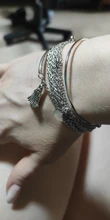 Conjunto de pulseras redondas bohemias con flecos para mujer, juego de pulseras con pendiente multicapas, joyería de moda 2020