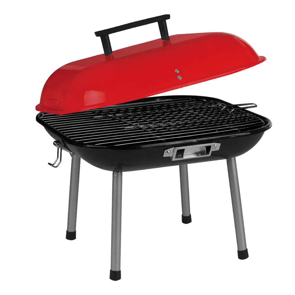 Bbq Charcoal 36 Cm With Lid Aktive Sport Camping, Bbq Maletin, Mini Grill, Portable Bbq For