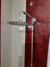 Cabezal de ducha de cascada ultrafina de acero inoxidable, cabezal de ducha de lluvia Cuadrado y Redondo de 10/8/6 pulgadas