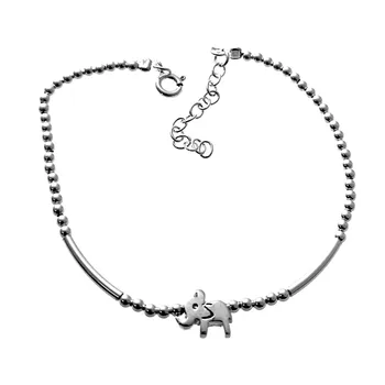 

Law silver bracelet 925m ball plain bars center detail elephant closure reasa