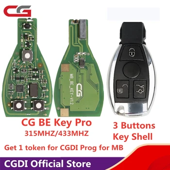 

CG BE Key Pro Support till FBS3 315MHZ/433MHZ plus Smart Key Shell 3 Button for Mercedes-Benz comes without Logo 1pc/5pcs/10pcs