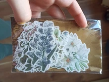 60 unidades/Paquete de pegatinas de flores para decoración, bricolaje, álbum diario, planificador, pegatinas, papelería, etiqueta adhesiva para útiles escolares