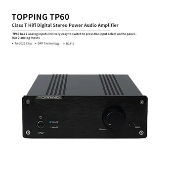 

TOPPING TP60 Home Class T Power Amplifier Audio Amp TA2002 Hi Fi Amplifiers 80W Professional Amplificador
