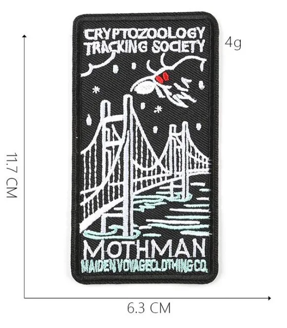 7 Криптозоологическое отслеживание тайное общество Бигфут Монстр странные Животные патч ужас страшный джинсовая куртка нашивка аппликация значок - Цвет: 7