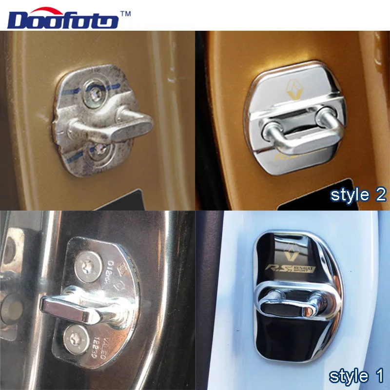 Doofoto 4x автомобильный Стайлинг крышка замка двери аксессуары для Renault Sport Duster Megane 2 3 Clio Fluence Logan Captur Laguna Scenic