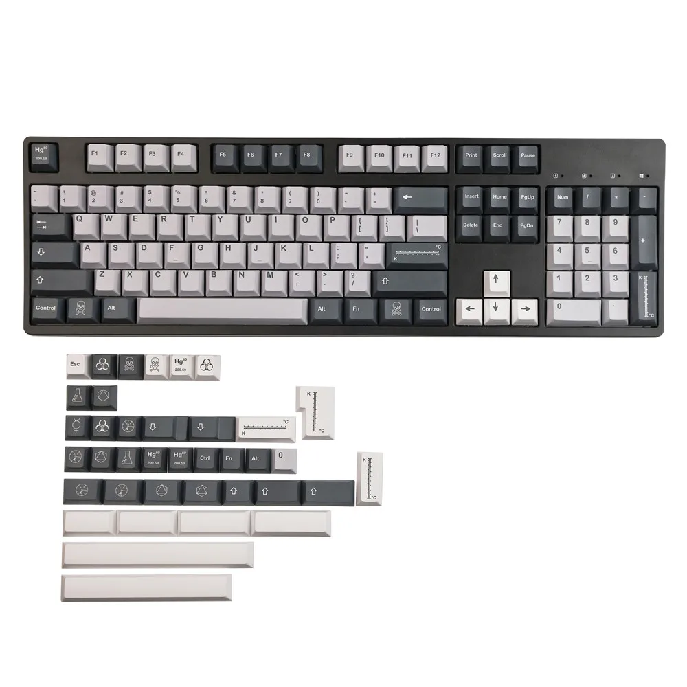 Gmk Mercury Keycaps Perfil Cereja Pbt Sublimação Dye Teclado Mecânico Interruptor mx 61 64 68 87 104 104 Chaves - Imagem 4