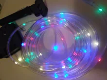 Rope-Tube Garland String-Lights Yard-Decoration Christmas Solar-Powered Garden Outdoor
