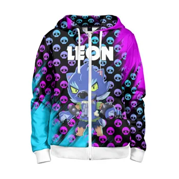 

Children's sweatshirt 3D with zipper Brawl Stars werewolf Leon.