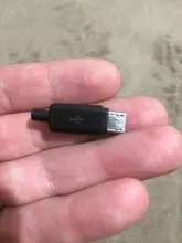 10 unids/lote USB macho 5 Pin DIY Micro USB conector de la cáscara de plástico de Jack cola Sockect macho terminales