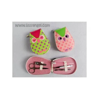 

Owls manicure case with Topos
