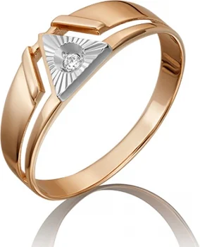 

Yuz platinum ring with cubic zirconia from combined gold