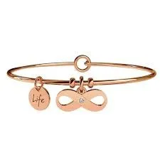 

Kidult SYMBOLS 731039 Steel Bracelet Crystal Rose gold PVD "Infinity"