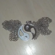 2 unids/set mejores amigos par collares Yin Yang encanto colgante, collar de la joyería para los amantes de las Hermanas de San Valentín regalo FSPXL316