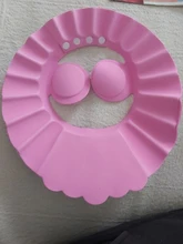 Los niños Cap impermeable del bebé seguro baño visera ajustable accesorios del Visor para baño proteger los ojos orejas traje de PVC 0-6 niños.