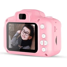 Photographie couleur Mini caméra pour enfants enfants mignon caméscope vidéo enfant Cam enregistreur caméscopes numériques bleu/rose(China)