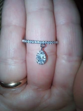 Colgante de gota de agua para mujer, anillos de circonita blanca para mujer, oro amarillo/Blanco/oro rosa lleno de cristal, joyería Bohemia